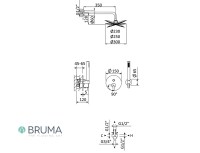 MEDIDAS KIT DUCHA EMPOTRADO LEAF BRUMA